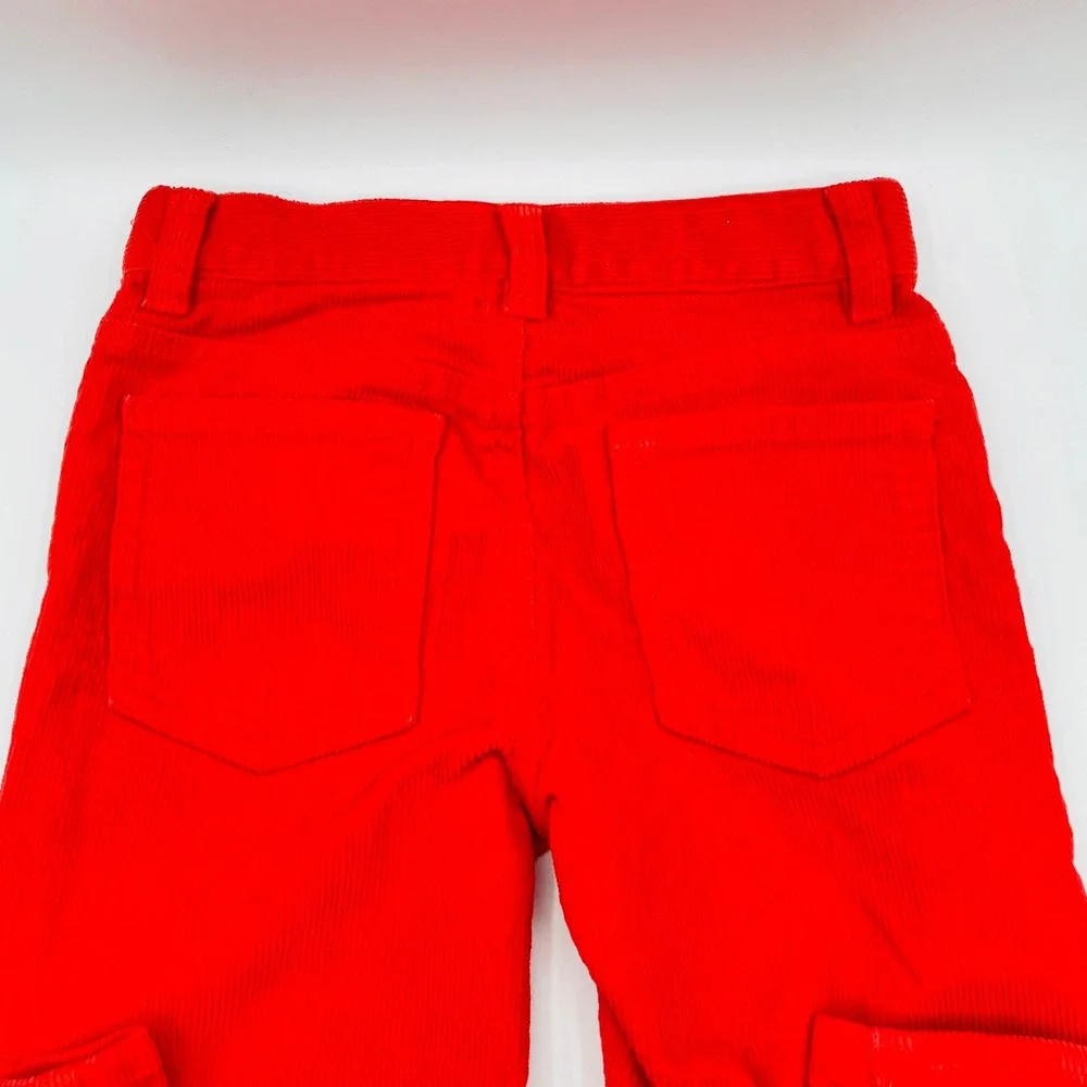 Boden‎ Kids 6/116cm Red/Orange Corduroy Pants Adjustable Waist Casual School EUC